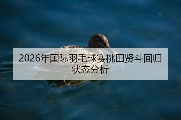 2026年国际羽毛球赛桃田贤斗回归状态分析